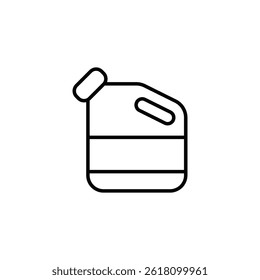 Simple Outline Icon of a Liquid Container with Cap and Handle Design