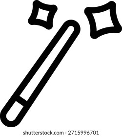 Simple outline icon magic wand