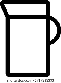 Icono de contorno simple de la jarra