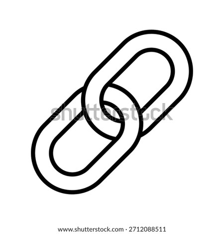 Simple outline icon of two interlocking chain links