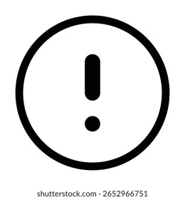 Simple outline icons for alert, warning, notification, and error messages.