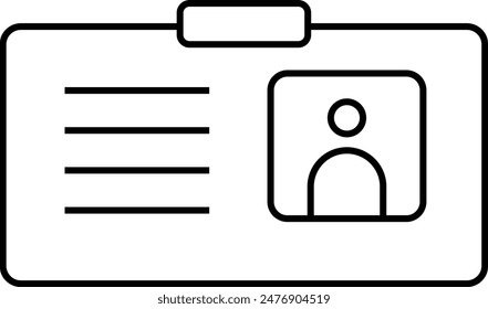 simple outline id card back to school icon