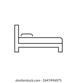 Moderno Minimalista Single Bed Line Ícone