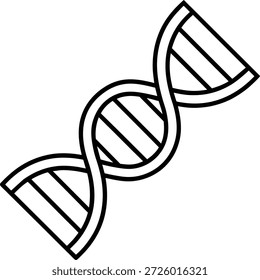 Simples descrição ilustrativa de uma dupla hélice de DNA, representando genética, biologia e pesquisa científica. Perfeito para conteúdo educacional, sites médicos, mídias sociais e apresentações.