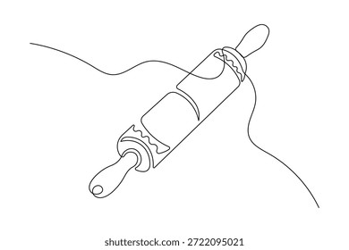 Simples esboço ilustração de um rolo de cozinha contínua única linha arte