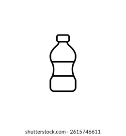 Simple outline illustration of a plastic bottle used for potable liquids