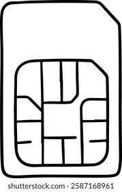 Simple Outline of an International SIM Card