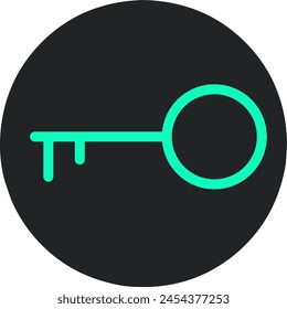 Ilustración vectorial de signo de icono de tecla de esquema simple