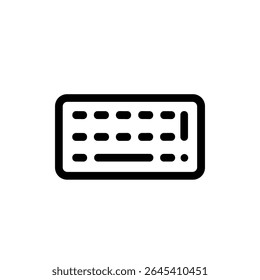 Simple Outline Keyboard Symbol Flat Icon Design for Computer Device