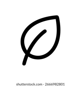 Simple Outline Leaf Ecology Environment Graphic Element Illustration