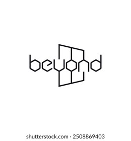 Simple outline lettering Beyond for construction company logo