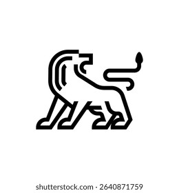 simple outline of the lion king logo vector