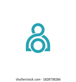 simple outline logo of someone driving a car
