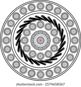 Simple Outline Mandala for Coloring Book Page. Easy Oriental Mandala vector. Mandala Coloring book line vector illustration. Vector abstract mandala pattern..