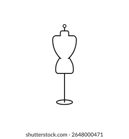 Moda manequim Torso Doodle Line Ícone	