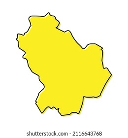 Simple outline map of Basilicata is a region of Italy. Stylized minimal line design