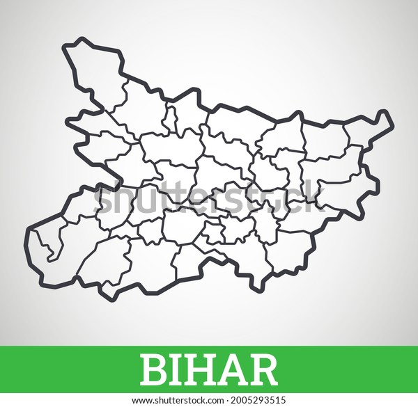 Simple Outline Map Bihar Vector Graphic Stock Vector (Royalty Free ...