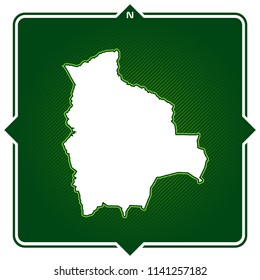 Simple outline map of Bolivia 