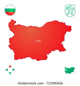 simple outline map of Bulgaria