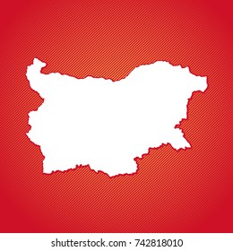simple outline map of Bulgaria