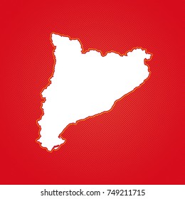 simple outline map of Catalonia