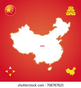 simple outline map of china