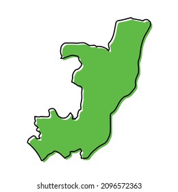 Einfache Skizze des Kongo. Stilvolles minimales Liniendesign