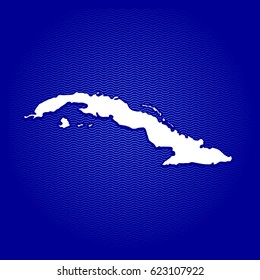 simple outline map of cuba
