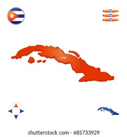 Simple Outline Map Cuba Stock Vector (Royalty Free) 685733929 ...