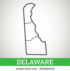 Simple Outline Map Delaware Vector 260nw 2002866524 