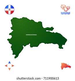 simple outline map of Dominican Republic