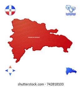 simple outline map of Dominican Republic