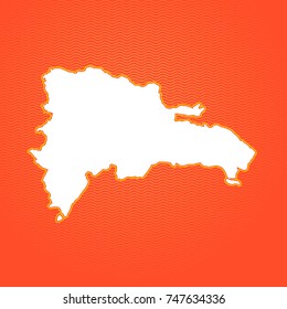 simple outline map of Dominican Republic