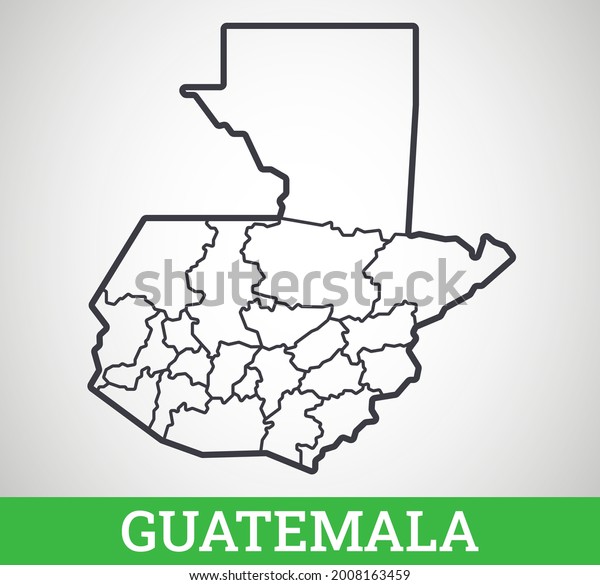 Simple Outline Map Guatemala Vector Graphic Stock Vector Royalty Free   Simple Outline Map Guatemala Vector 600w 2008163459 