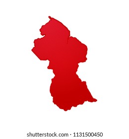 simple outline map of Guyana 