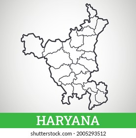 Simple Outline Map Haryana Vector Graphic Stock Vector (Royalty Free ...