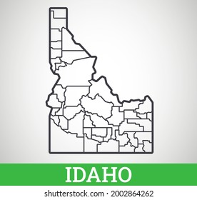 Simple Outline Map Idaho America Vector Stock Vector (Royalty Free ...