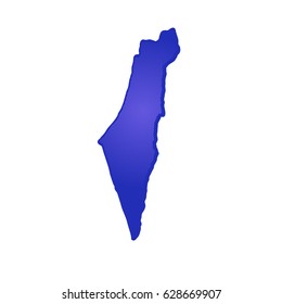 Simple Outline Map Israel Stock Vector (Royalty Free) 628669907 ...