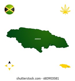 simple outline map of jamaica