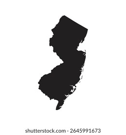 Simple outline map of New Jersey