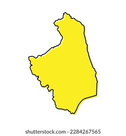 Simple outline map of Podlaskie is a region of Poland. Stylized minimal line design