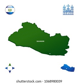 simple outline map of Salvador 