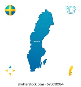 simple outline map of sweden