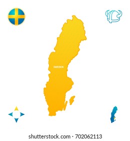 simple outline map of sweden