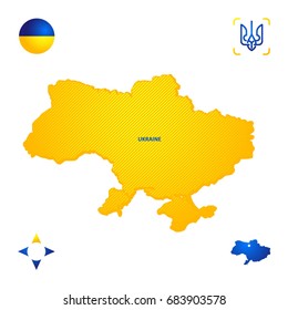 simple outline map of ukraine