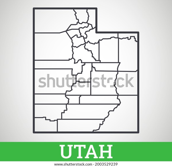 Simple Outline Map Utah Vector Graphic Stock Vector (Royalty Free ...