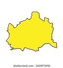 El simple esquema de Viena es un estado de Austria. Diseño de línea mínimo estilizado