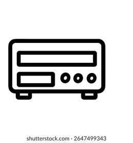 Simples Contorno Micro-ondas Forno Cozinha Appliance Ícone Ilustração