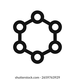 Estrutura Molecular de Contorno Simples Conexão Diagrama Ciência Elemento