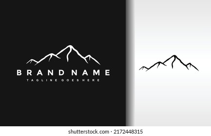 the simple outline mountain logo